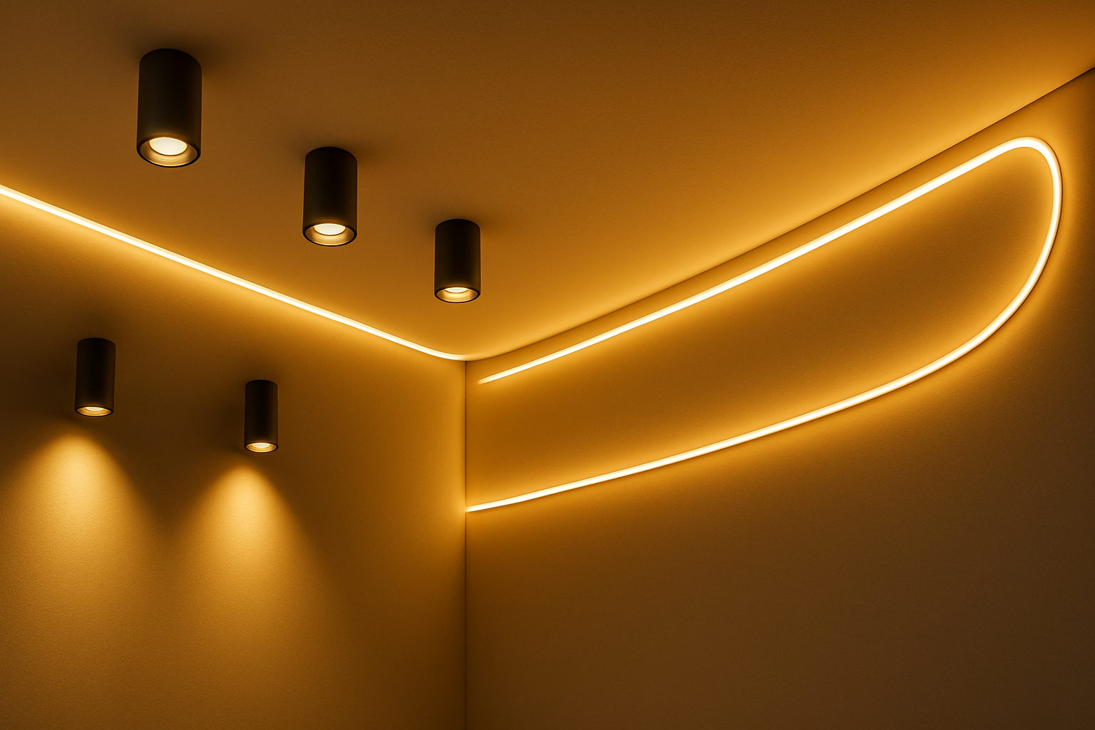 Installation d'éclairage LED moderne - Économique et design